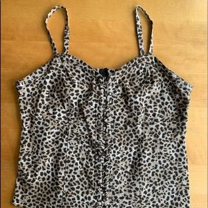 🐆animal print lace up corset cami🐆